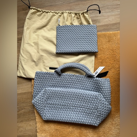 Naghedi Light Blue Woven Tote Bag - Picture 9 of 16